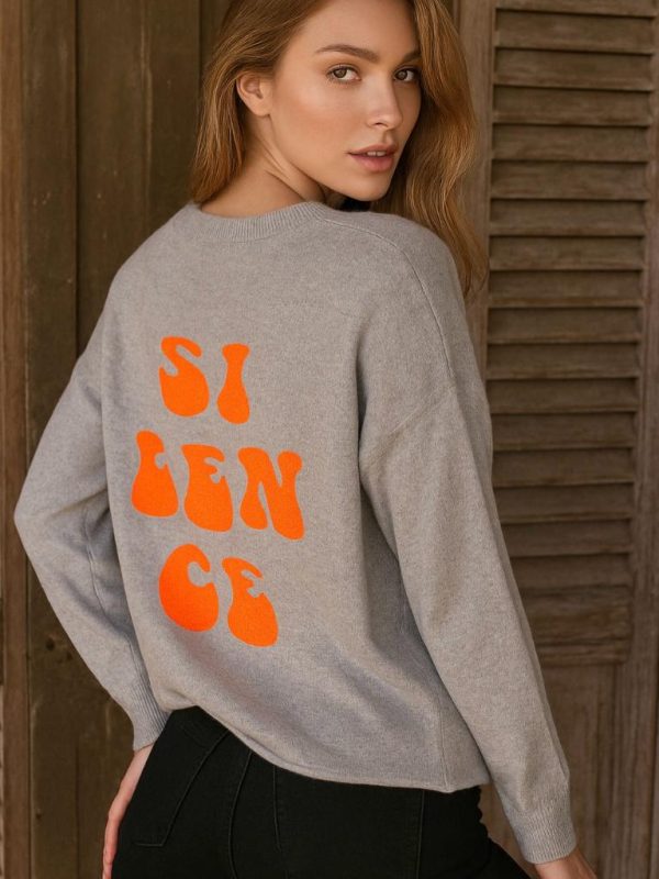 V-Neck Soft Wool Sweater Silence